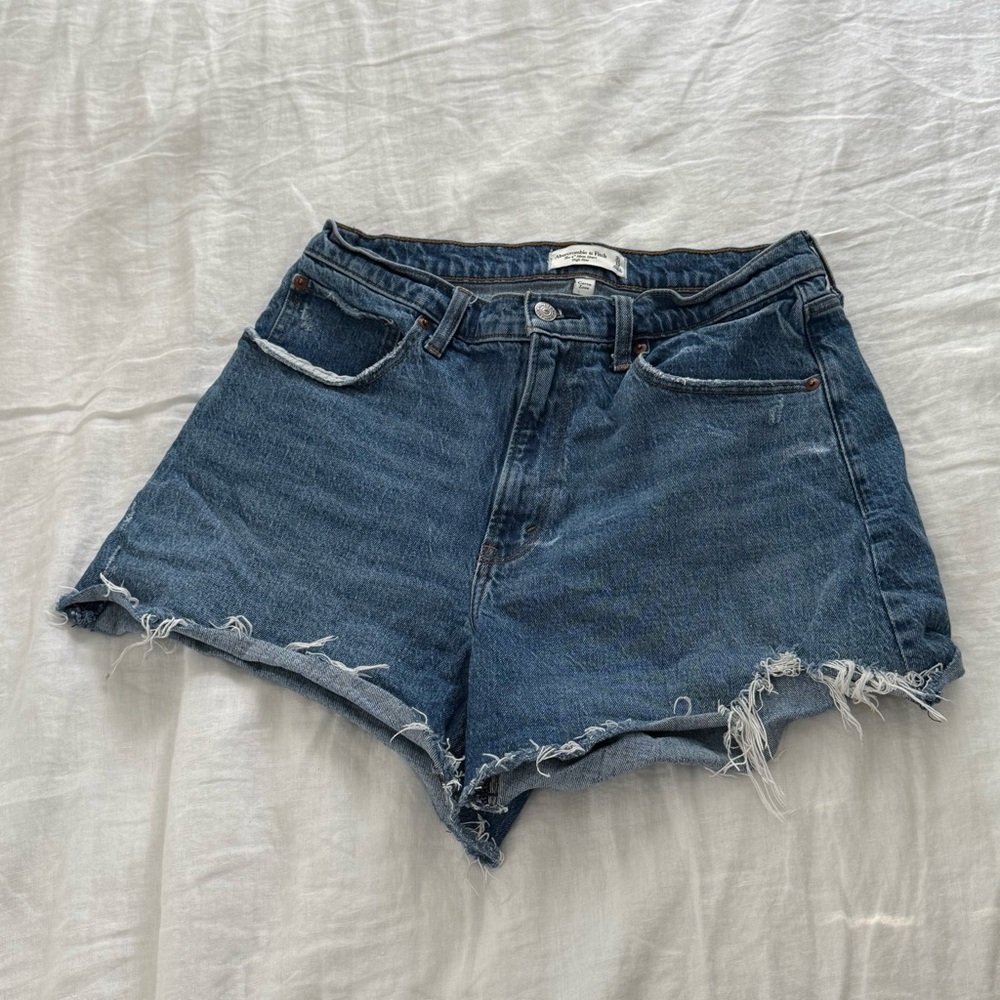 Abercrombie & Fitch Dark Blue Jean Shorts